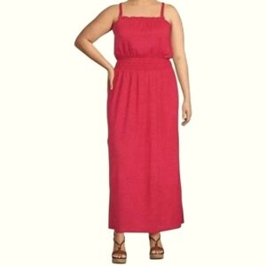 MICHAEL Michael Kors Red Geranium Spaghetti Strap Maxi Dress